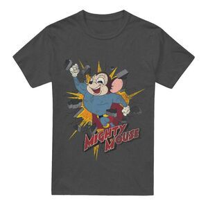 Mighty Mouse Unisex Adult Break Through T-Shirt / Charcoal